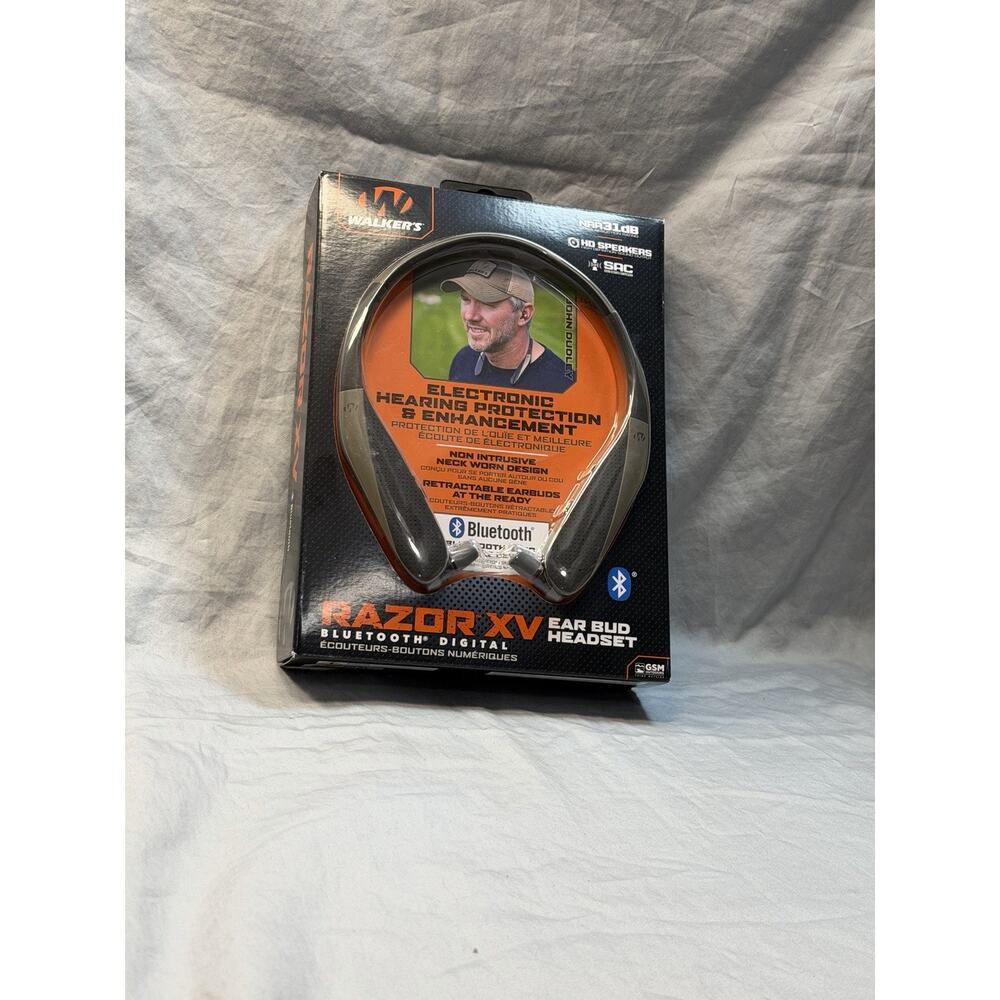 Walkers Razor XV Bluetooth Ear Bud Headset Digital Electronic Hearing Protection